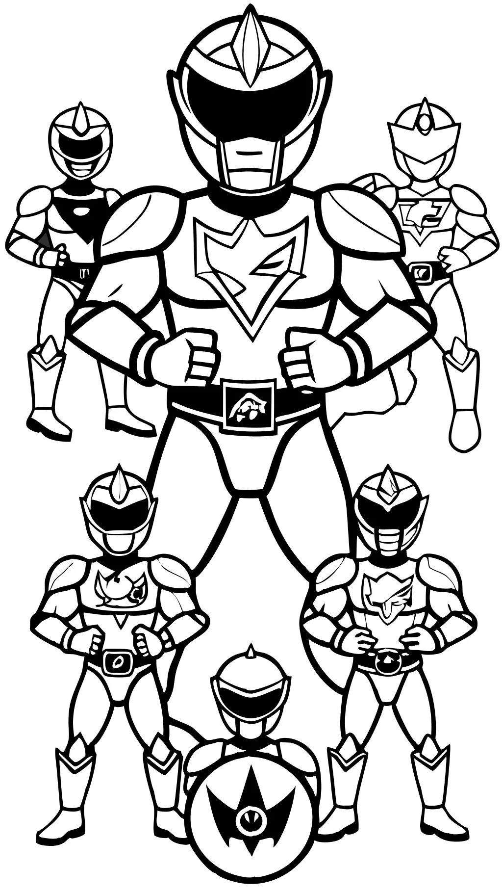 coloriages des rangers de puissance gratuits